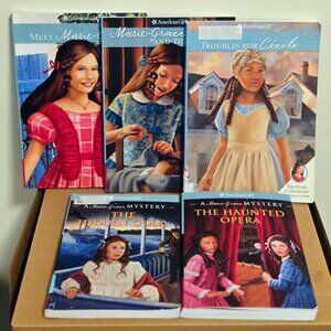 American Girl Marie-Grace & Cécile 5 Book Lot 1853 New Orleans + 2 Mysteries OOP
